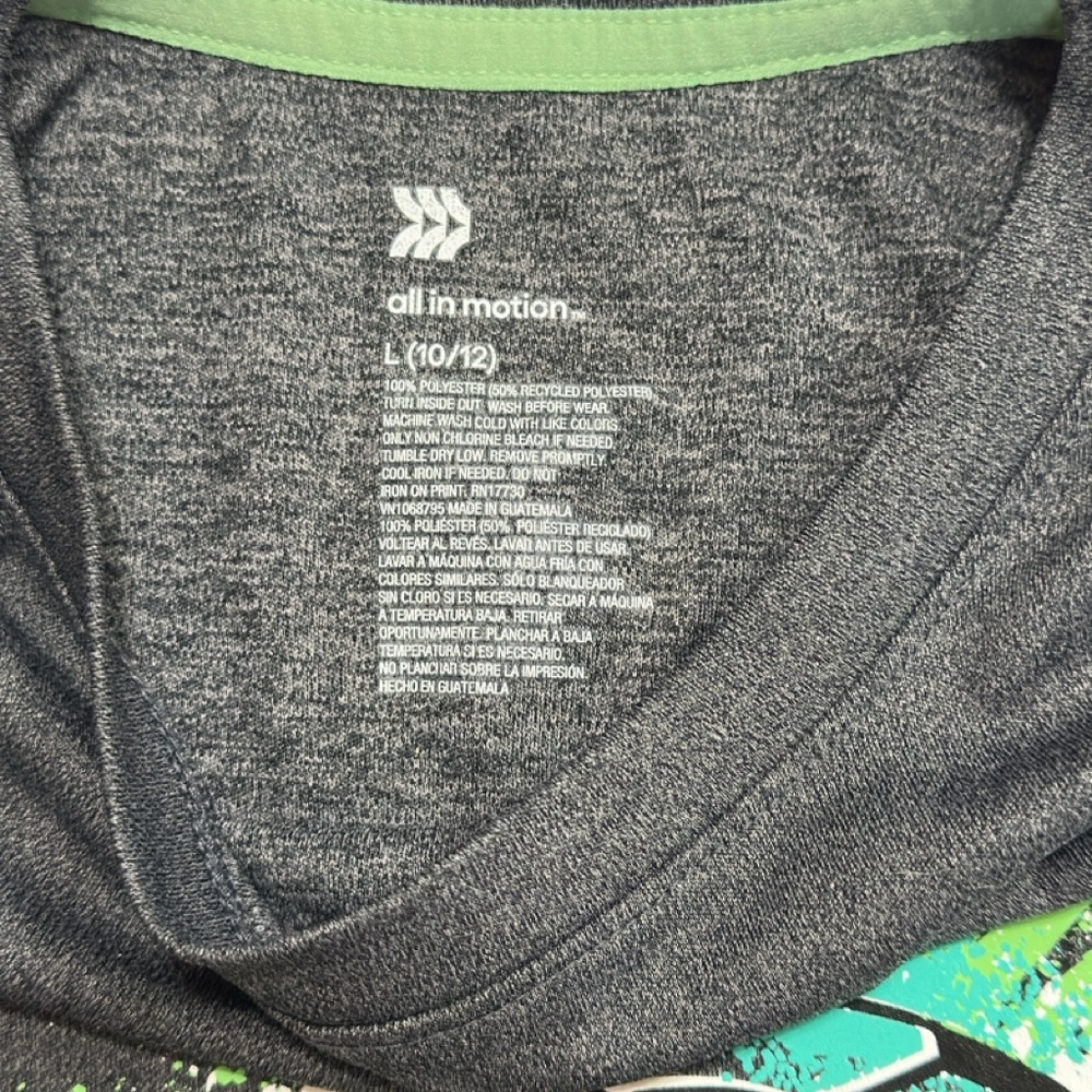 All in Motion Boy’s Soccer Themed Tee, L (10/12) - Picture 2 of 3